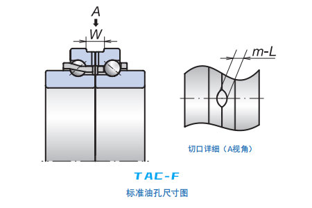 角接觸球軸承，品牌：NSK，尺寸圖2