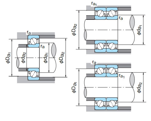 角接觸球軸承，品牌：NACHI，尺寸圖2