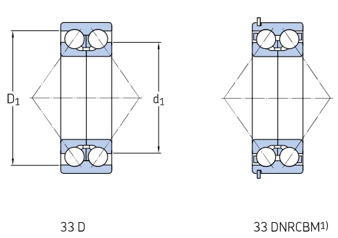 角接觸球軸承，品牌：SKF，尺寸圖2