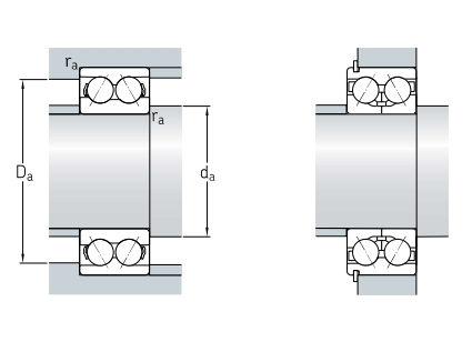 角接觸球軸承，品牌：SKF，尺寸圖4